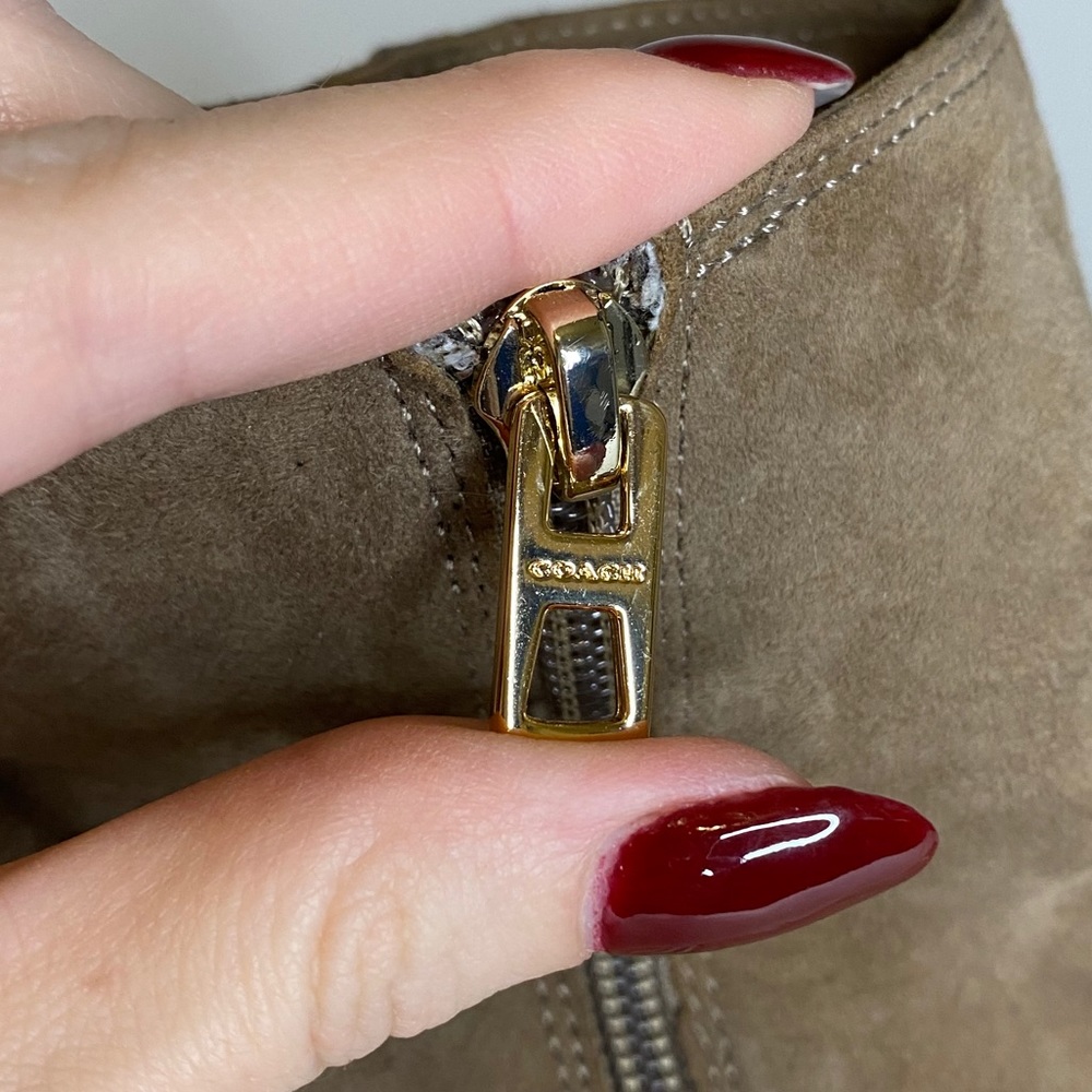 Coach Bonnie Suede Block Heel Booties - Picture 12 of 16